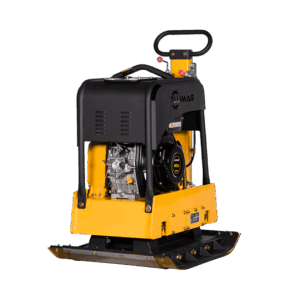 LUMAG RPi38D - Rüttelplatte reversierbar mit 292 kg inkl. Transportfahrwerk und Gummimatte – Bild 1